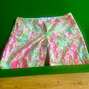 Floral Pink and Green Women's Shorts
